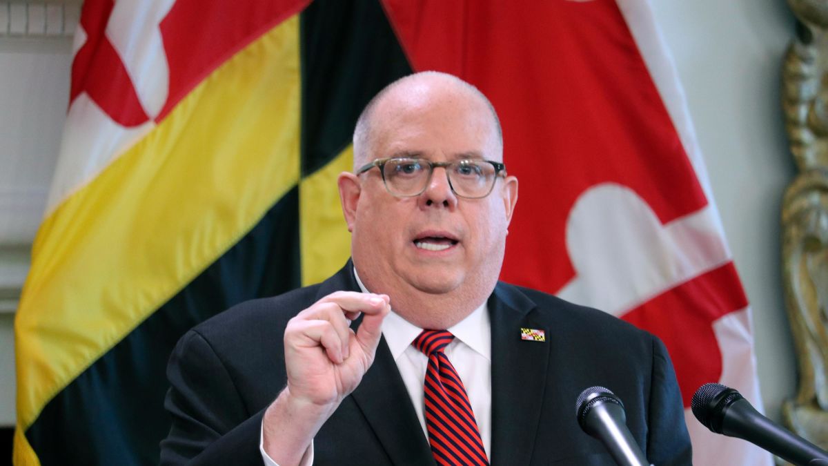 Maryland governor addresses police, visits human trafficking support center
